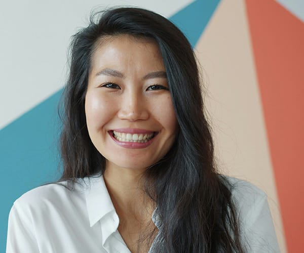 Happy professional asian woman